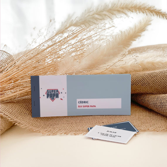 Chéquier du papa Super papa