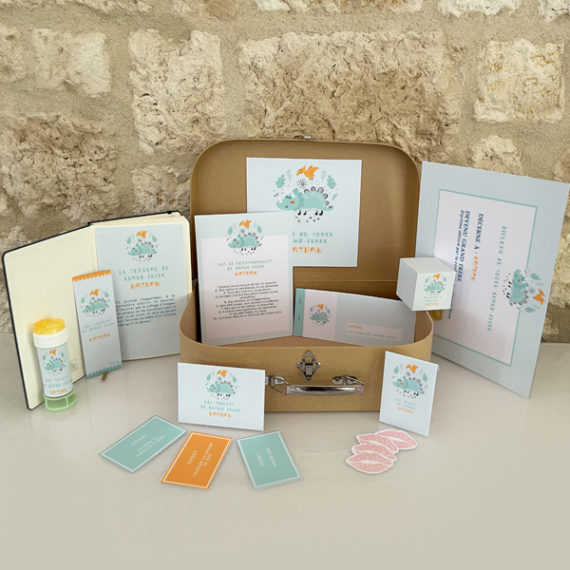 Kit Boite à grande soeur Petit Dino / Boite à grand frère Dino