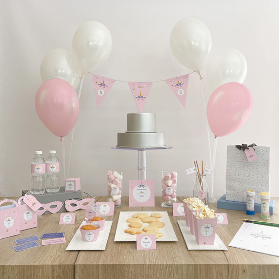 Décoration anniversaire Licorne