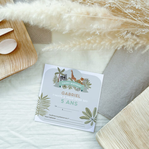 Invitation anniversaire Savane