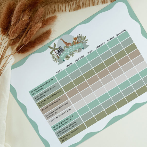 Tableau de motivation Savane