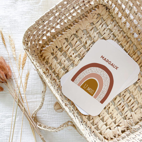 Cartes étapes bébé Arcenciel Mellymellow