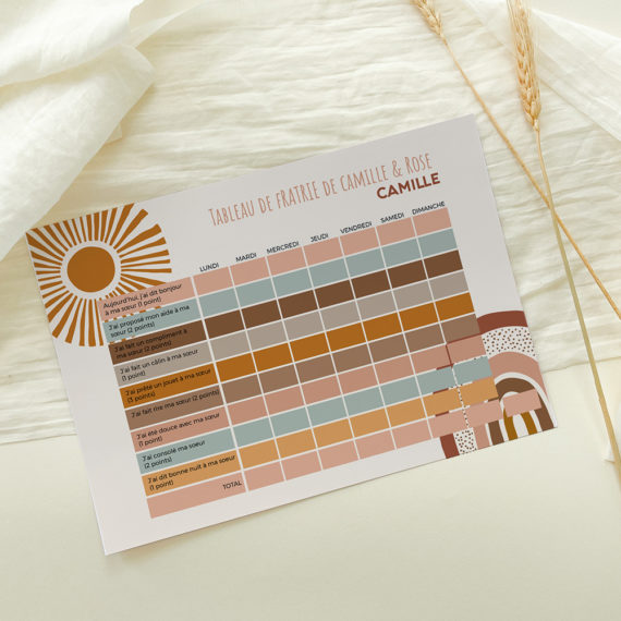 Tableau de fratrie Arc-en-ciel