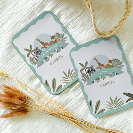 Cartes étapes bébé Savane