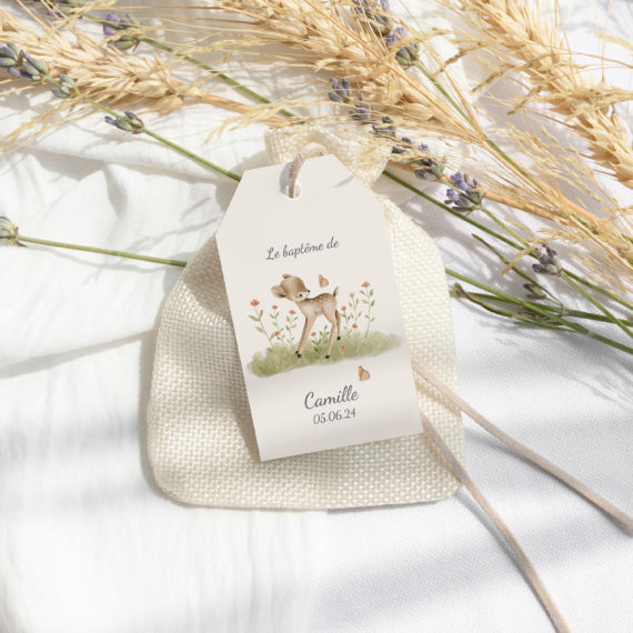 Décoration Baptême Woodland - Faon