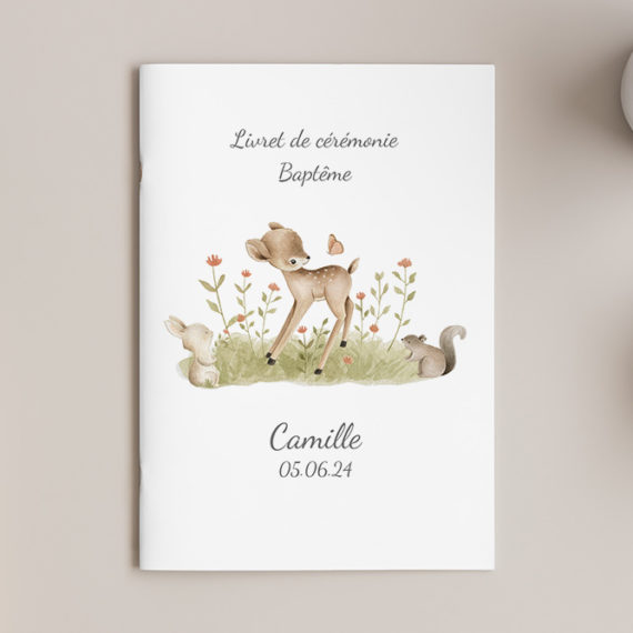 Décoration Baptême Woodland - Faon