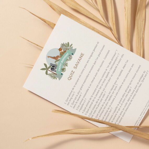 Jeux anniversaire Savane