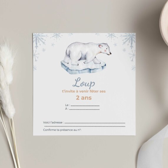 Décoration anniversaire Ours Polaire