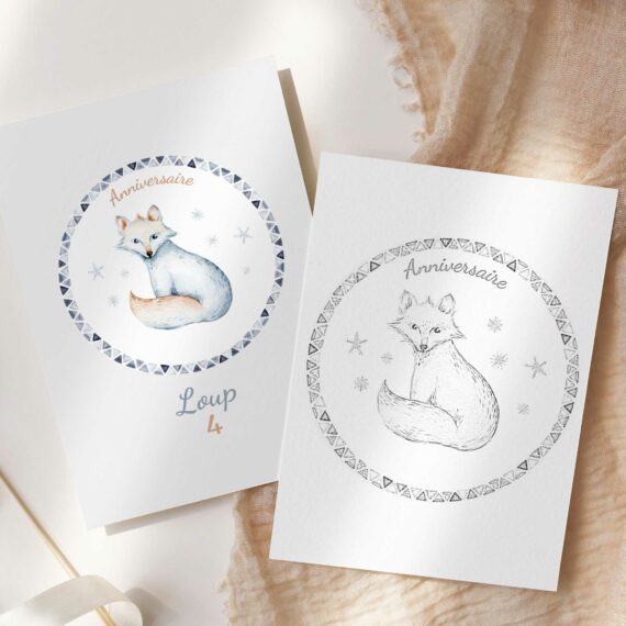 Décoration anniversaire Renard Polaire