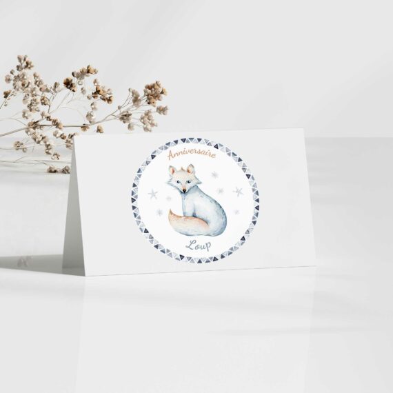 Décoration anniversaire Renard Polaire