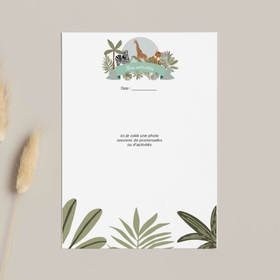 Carnet de liaison Nounou - Parents Savane