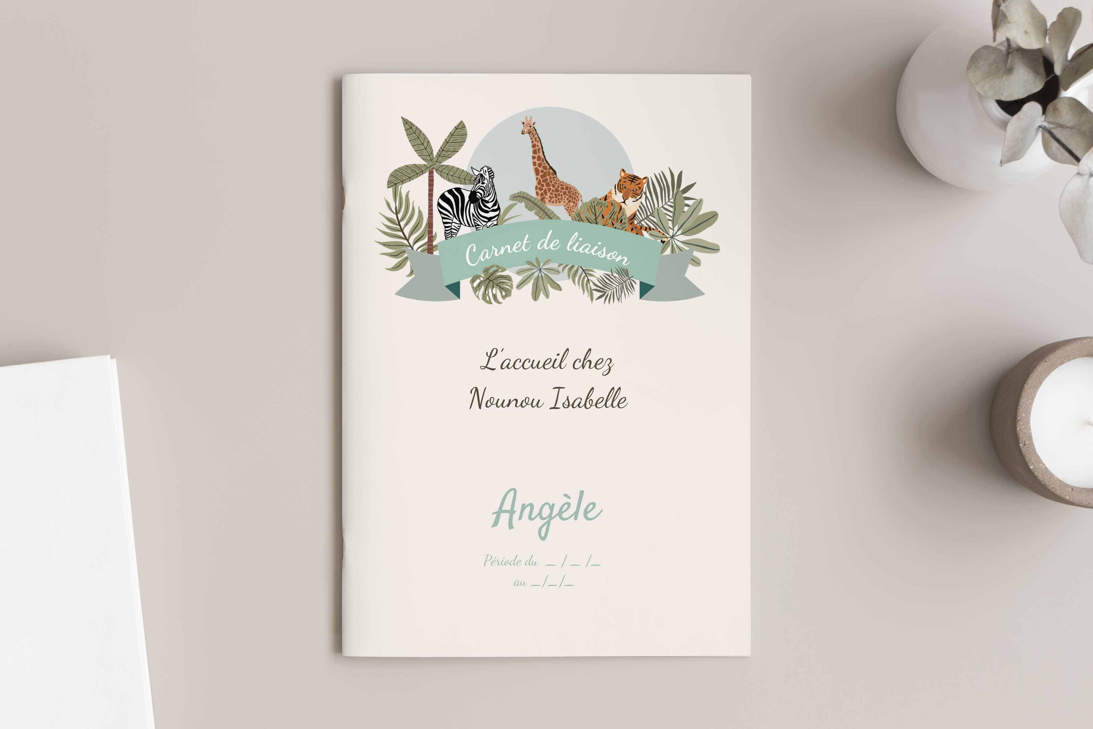 Carnet de liaison Nounou - Parents Savane - Mellymellow