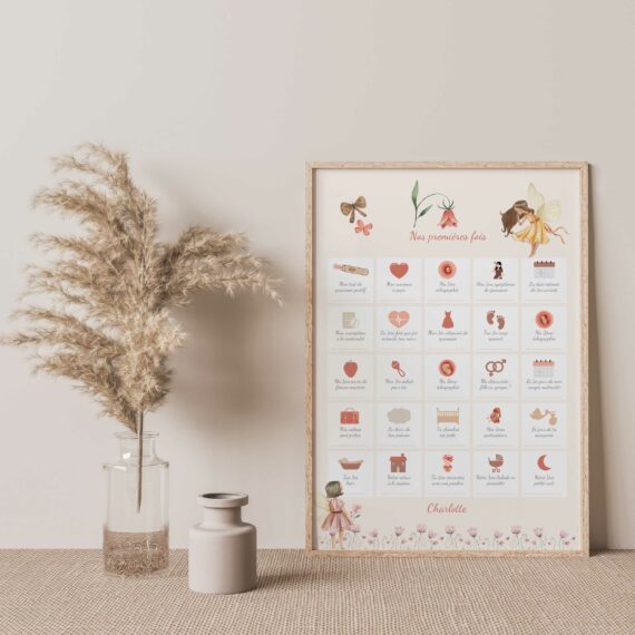Affiche "Nos Premières Fois" Fée - Affiche de Maternité - Grossesse