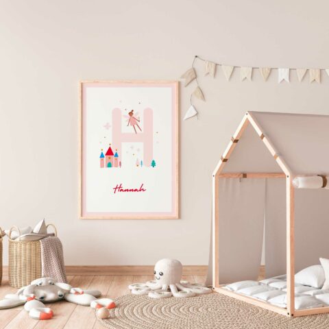 Affiche Prénom Enfant - Thème des Fées