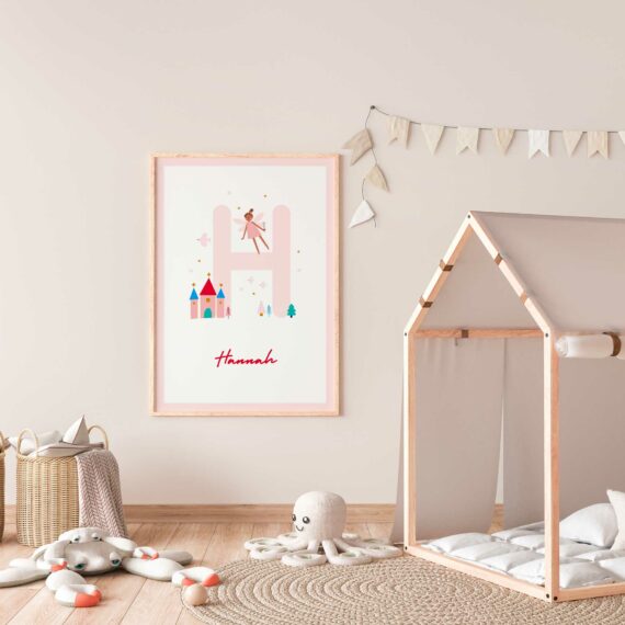 Affiche Prénom Enfant - Thème des Fées