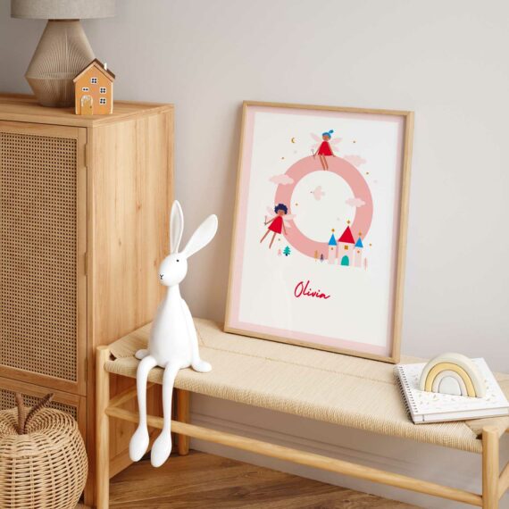 Affiche Prénom Enfant - Thème des Fées