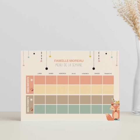 Menu de la semaine en Famille - Fox