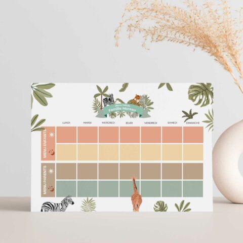 Menu de la semaine en Famille - Savane