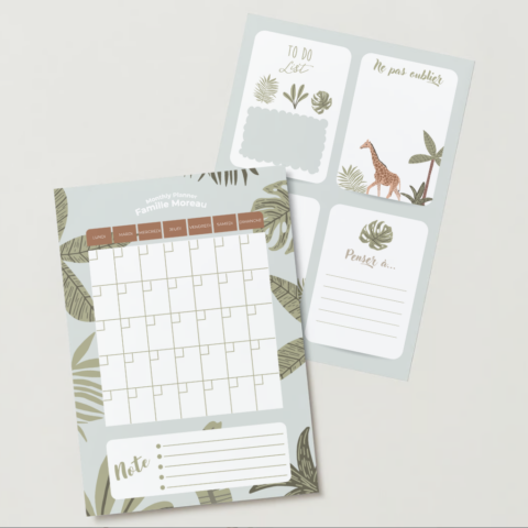 Monthly planner Savane