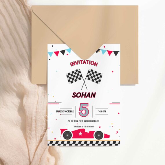 Invitation anniversaire Formule 1