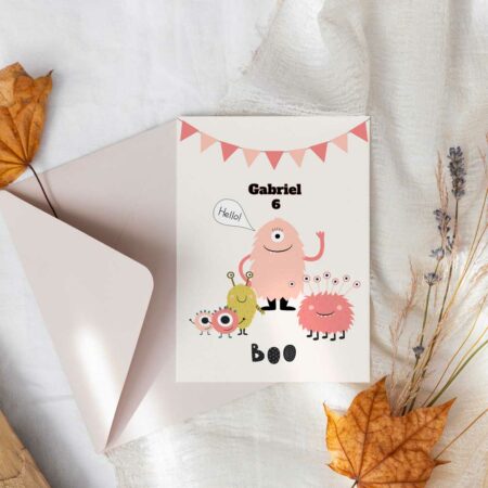 Invitation anniversaire Monster